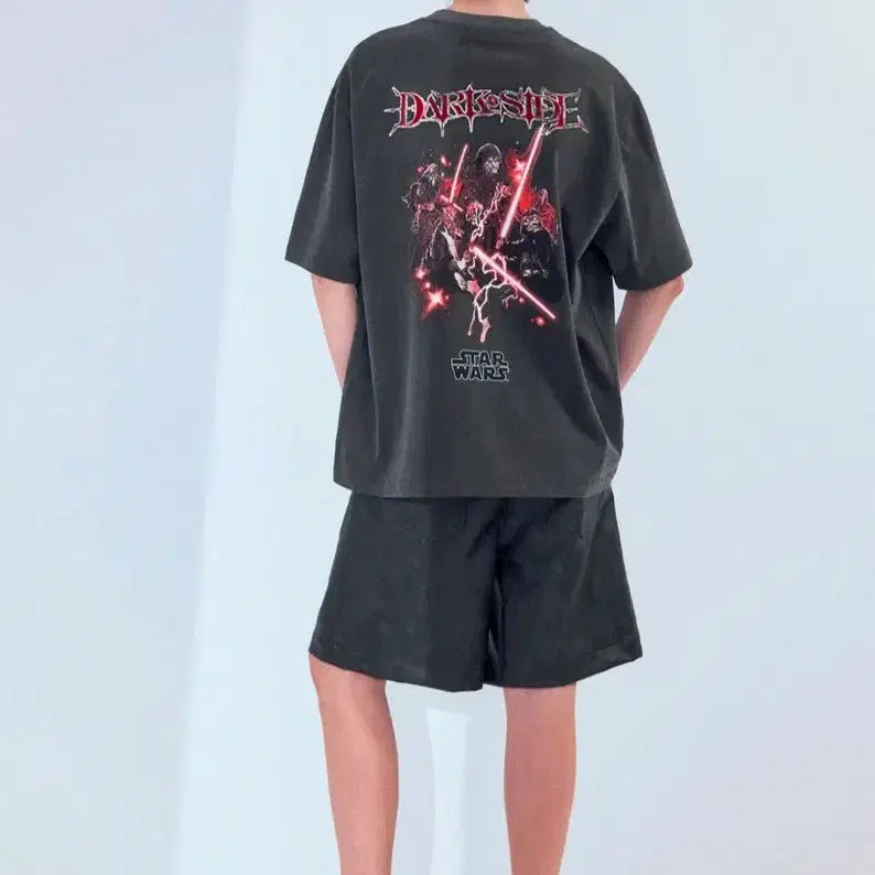 [BUNJANG] System Homme x Star Wars Oversized Graphic T-Shirt Charcoal / 시스템옴므x스타워즈 오버핏 반팔 95
