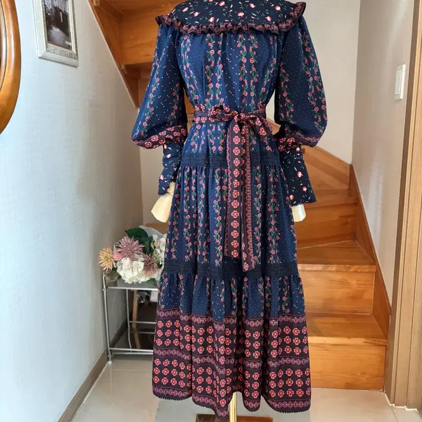 [BUNJANG] Floral Pattern Long Dress / 플로럴 패턴