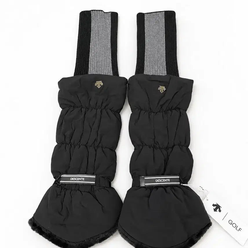 [BUNJANG] Descente Golf Padded Leg Warmers Black / 데상트 골프 패딩 레그 워머 블랙