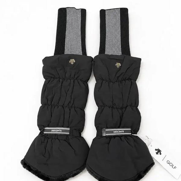 [BUNJANG] Descente Golf Padded Leg Warmers Black / 데상트 골프 패딩 레그 워머 블랙