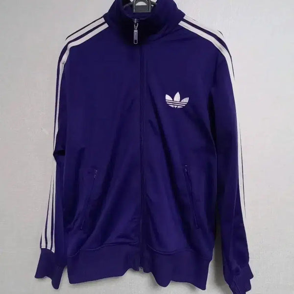 [BUNJANG] Adidas Firebird Purple Track Top Jersey M / 아디다스 파이어버드 퍼플 보라 보흰 트랙탑 저지 져지집업 M 95