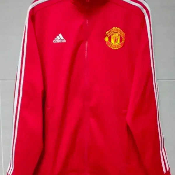 [BUNJANG] Adidas Manchester United Red Track Top Jersey / 아디다스 맨유 빨강 빨흰 레드 트랙탑 저지 져지집업 95/M