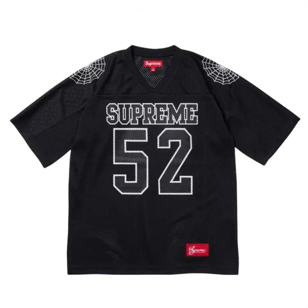 [BUNJANG] Supreme 24SS Spider Web Football Jersey Black / 슈프림 24SS 스파이더웹 풋볼 저지 블랙 (M)