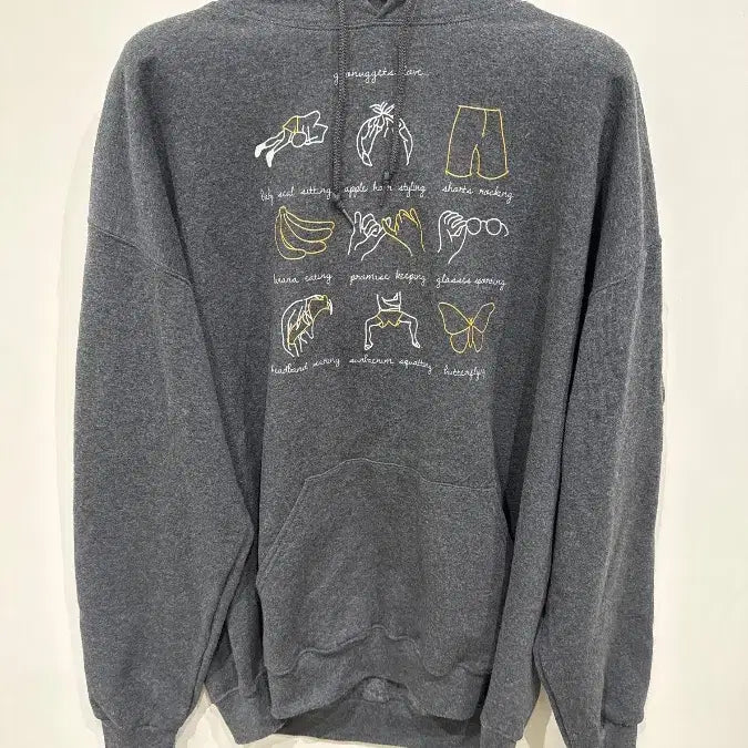 [BUNJANG] Jerzees Nubulend Dark Gray Graphic Hoodie / [XL] 저지스 다크 그레이 그래픽 후드티