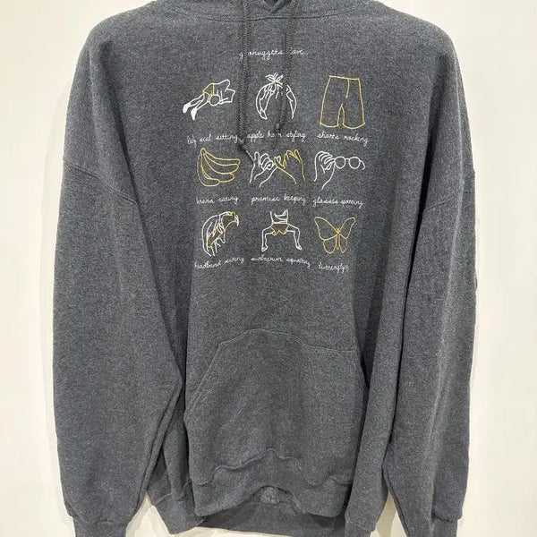 [BUNJANG] Jerzees Nubulend Dark Gray Graphic Hoodie / [XL] 저지스 다크 그레이 그래픽 후드티