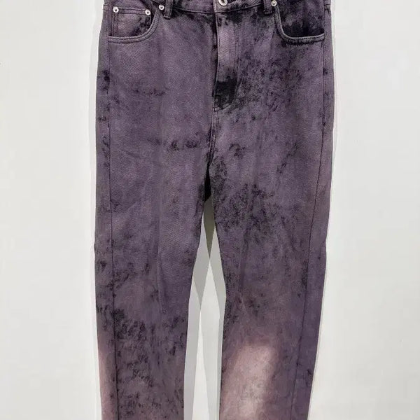 [BUNJANG] ARCHIVE Purple Tie-Dye Print Denim Jeans / [Free] 아카이브 퍼플 타이 다이 프린트진