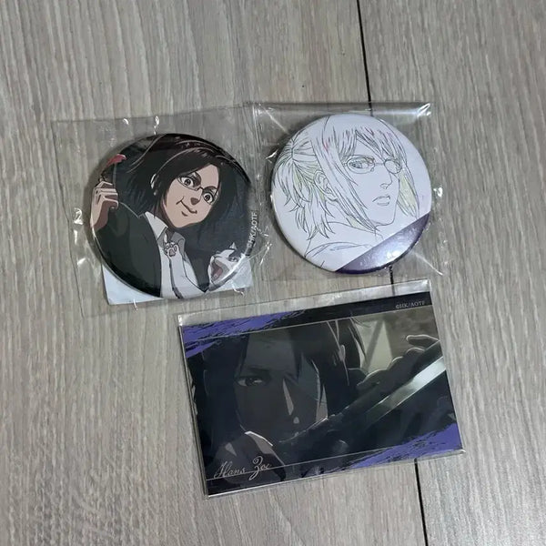 [BUNJANG] Attack on Titan Hanji Can Badge Photocard Set / 진격의 거인 한지 캔뱃지 포카