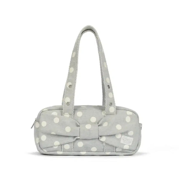 [BUNJANG] Koiseo Mood Shirring Ribbon Dot Shoulder Bag Grey / [가방] 셔링 리본 도트백 그레이 코이세이오 무드 숄더백 위시 y2k