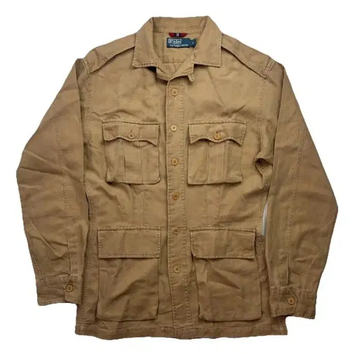 [BUNJANG] Polo Ralph Lauren Cotton Linen Blend Jungle Fatigue Utility BDU Jacket / 폴로 랄프 로렌 코튼 린넨 블렌드 정글 퍼티그 유틸리티 BDU 자켓