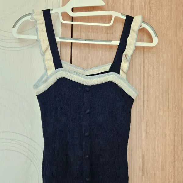 [BUNJANG] Knit Bustier Tank Top / 니트 뷔스티에 나시