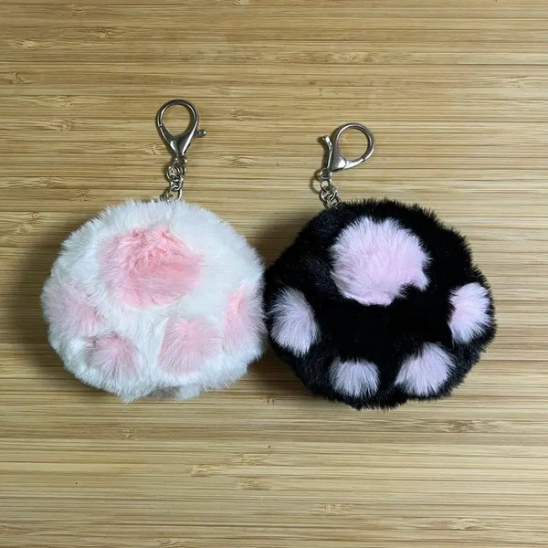 [BUNJANG] Fluffy Cat Paw Keychains Bundle Set / 털뭉치 냥 발바닥 키링 일괄