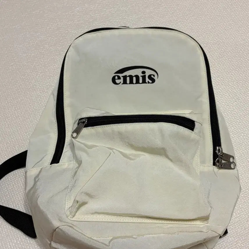 [BUNJANG] EMIS New Logo Mini Backpack Ecru / EMIS NEW LOGO MINI BACK PACK ECRU