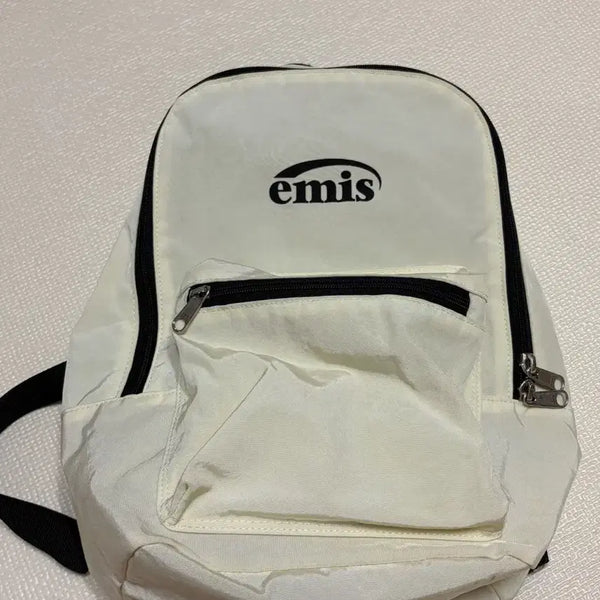 [BUNJANG] EMIS New Logo Mini Backpack Ecru / EMIS NEW LOGO MINI BACK PACK ECRU