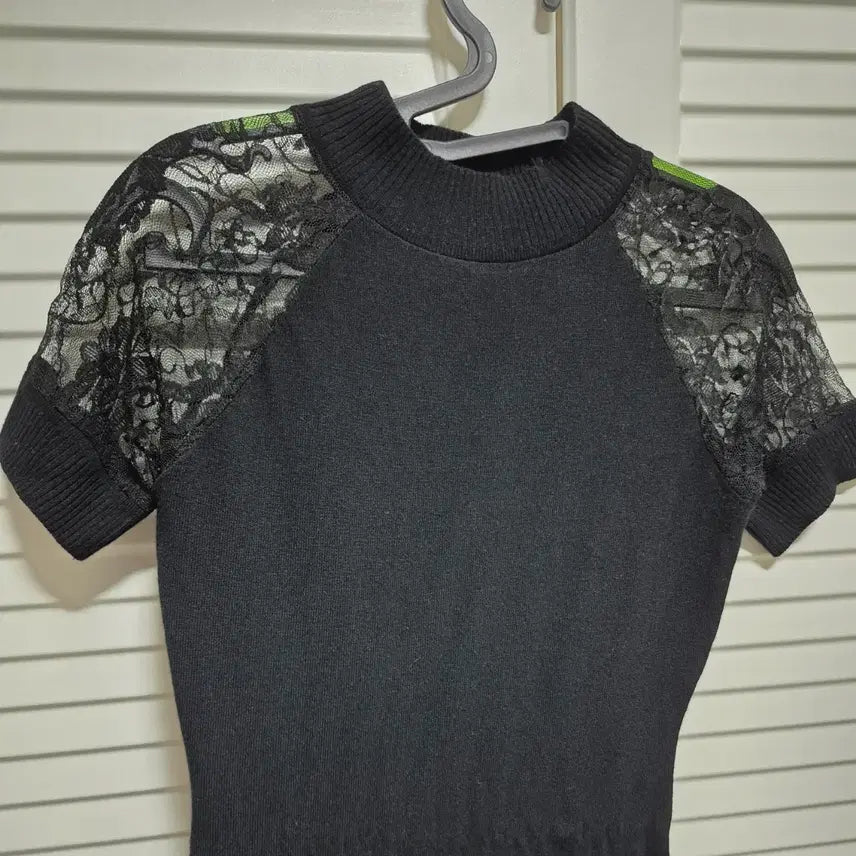 [BUNJANG] Lace Knit Dress / 레이스 니트 원피스