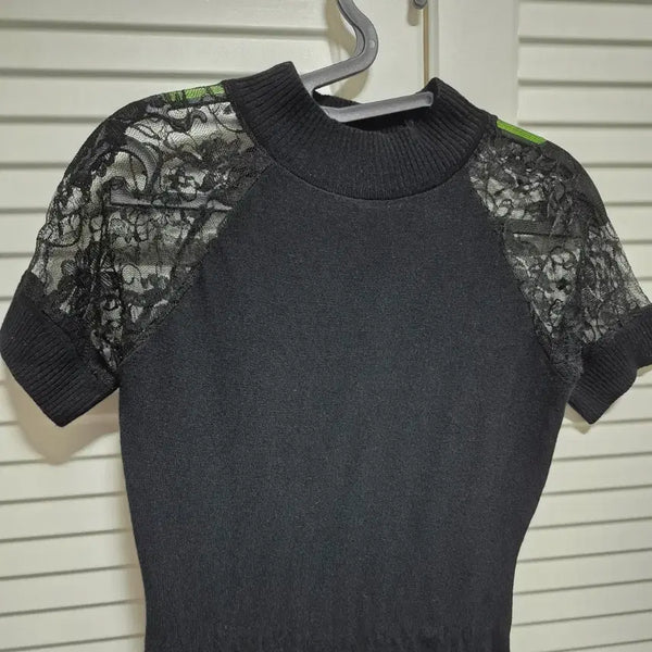 [BUNJANG] Lace Knit Dress / 레이스 니트 원피스
