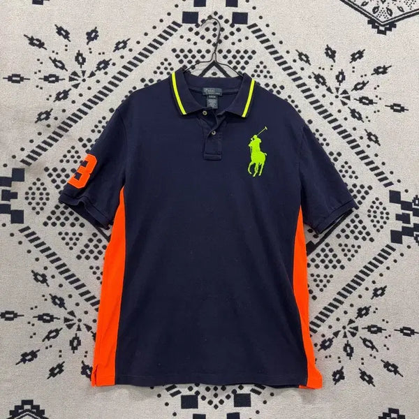 [BUNJANG] Polo Ralph Lauren Fluorescent Big Pony Short Sleeve Polo Shirt XL / 폴로 랄프로렌 형광 빅포니 반팔카라티 XL P00248