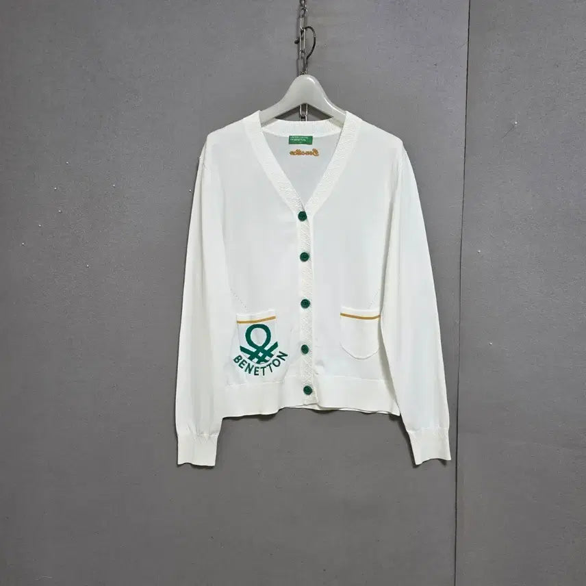 [BUNJANG] United Colors of Benetton White Cardigan (Size S) / 베네통 흰색 가디건 S  n6814   미착용제품