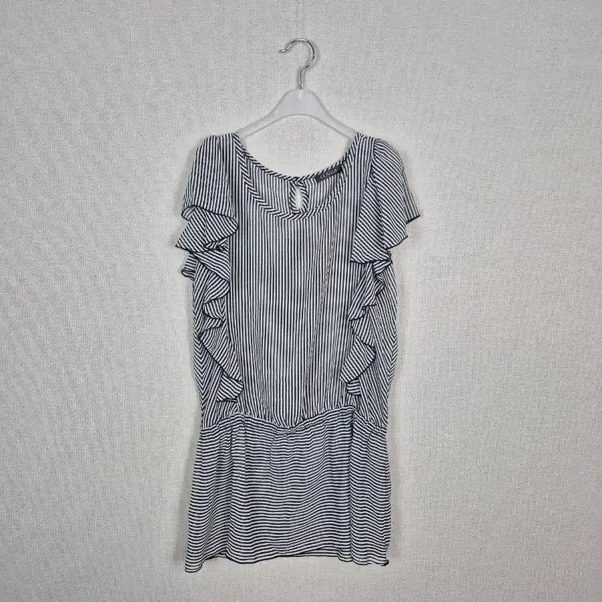 [BUNJANG] Striped Frill Blouse / (#66,77추천/LL/택없는새상품 )스트라이프 프릴 블라우스