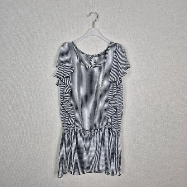 [BUNJANG] Striped Frill Blouse / (#66,77추천/LL/택없는새상품 )스트라이프 프릴 블라우스