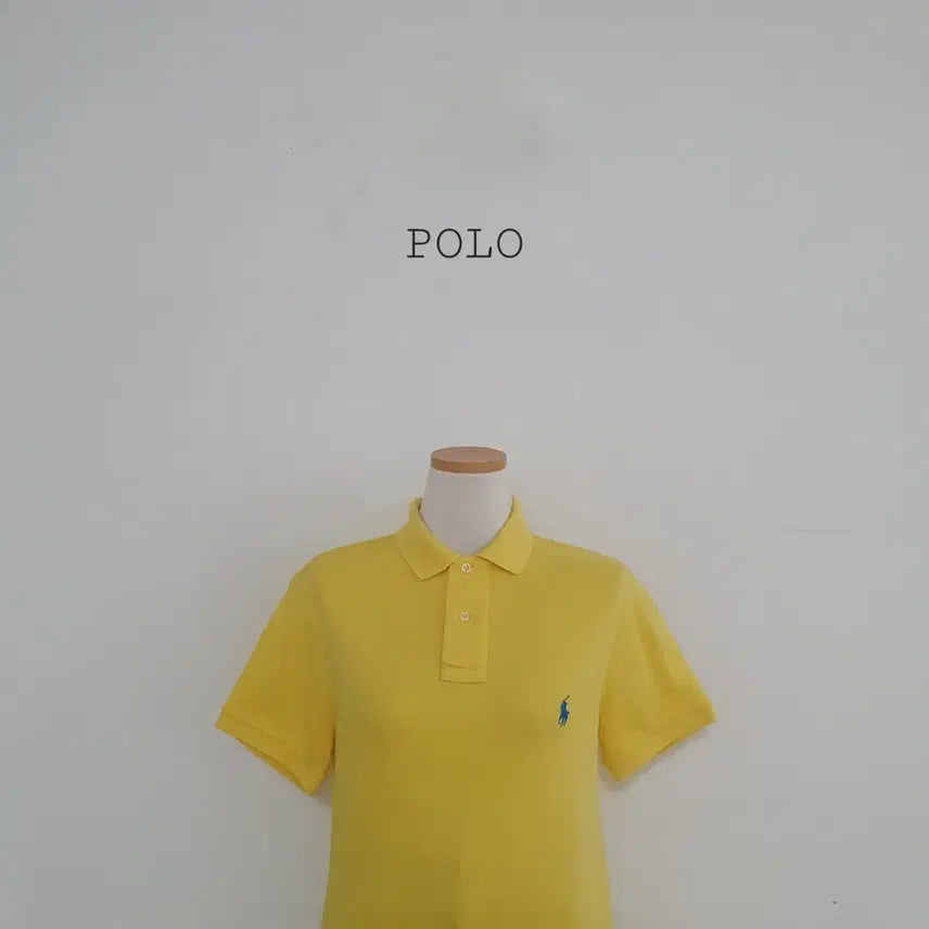 [BUNJANG] Polo Ralph Lauren Yellow Pony Logo Short Sleeve Polo Shirt - Size S / 세일)No.26060506 폴로 랄프로렌 반팔 카라티 옐로우