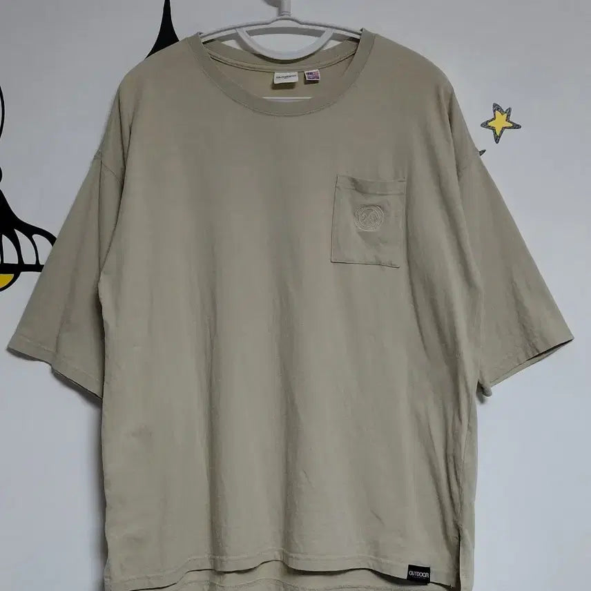 [BUNJANG] Outdoor Products USA Cotton Pocket Short Sleeve T-Shirt Beige LL / 아웃도어 프로덕츠 USA 코튼 포켓 반팔 티셔츠 베이지 LL