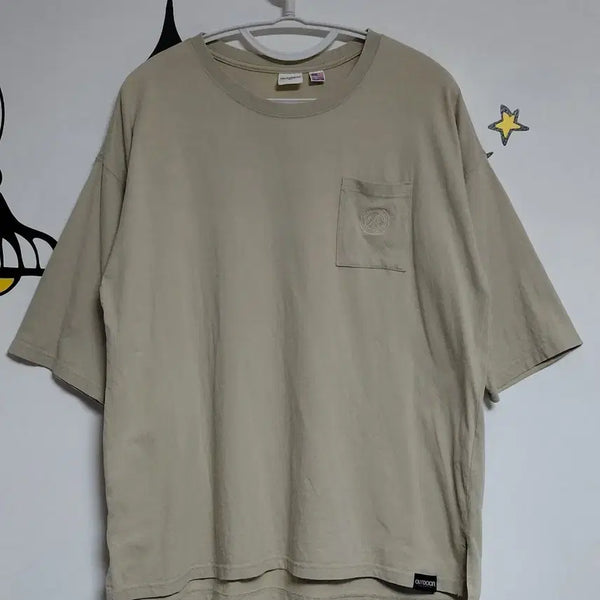 [BUNJANG] Outdoor Products USA Cotton Pocket Short Sleeve T-Shirt Beige LL / 아웃도어 프로덕츠 USA 코튼 포켓 반팔 티셔츠 베이지 LL