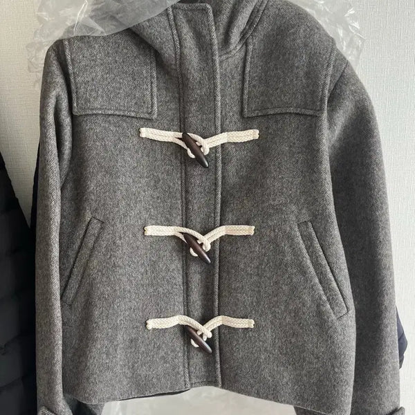 [BUNJANG] Ririsoo Molly Coat Charcoal Wool Duffle Coat / 리리수 몰리코트 차콜