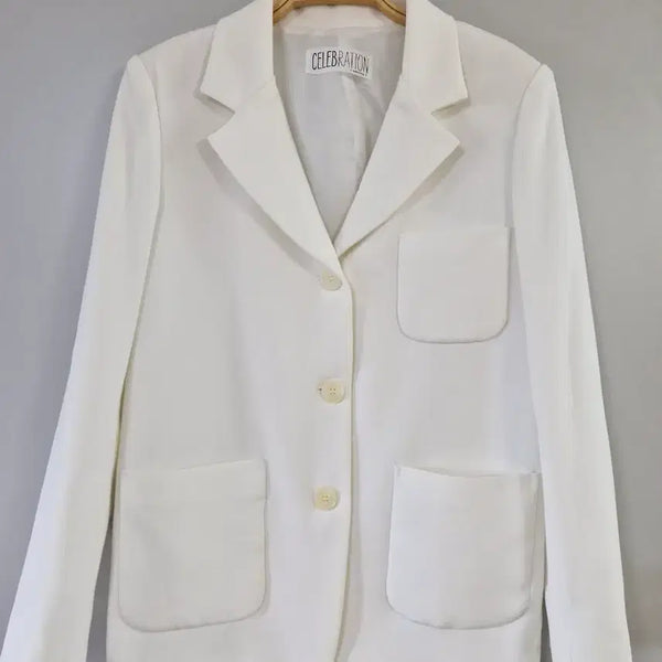 [BUNJANG] White Jacket (Size 44-55) / 화이트 자켓(44~55반)