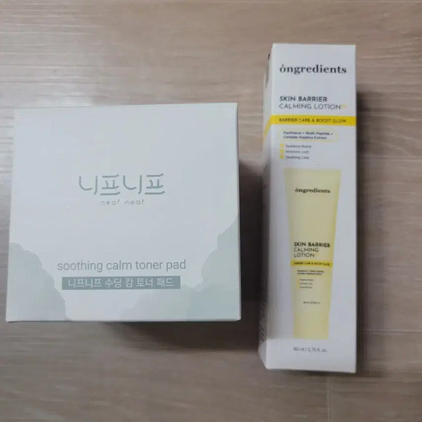 [BUNJANG] Nifnif Soothing Toner Pad & Ongredients Calming Lotion Bundle Set / 일괄)니프니프 수딩토너패드 & 온그리디언츠 카밍로션