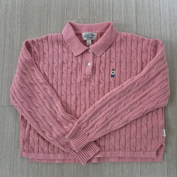 [BUNJANG] Who.A.U Women's Knitwear Pink / 후아유 여성니트