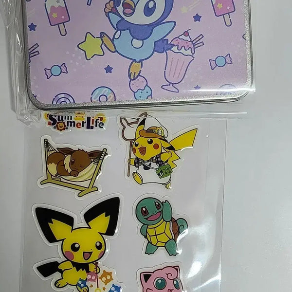 [BUNJANG] Pokemon Pendori Tin Case & Sticker Bundle Set / 포켓몬 펭도리 틴케이스, 스티커 일괄