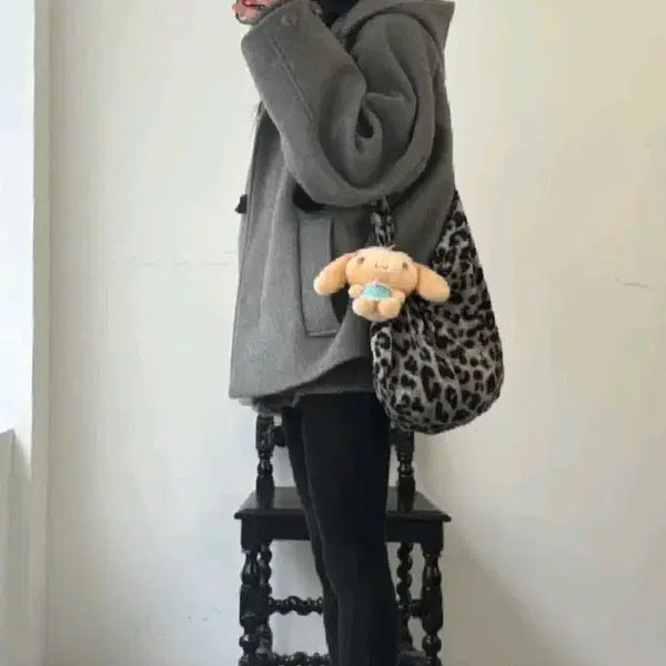 [BUNJANG] Emis Leopard Eco Bag Shoulder Bag (Worn by Mocha) / 아일릿 모카 착용 emis 이미스 레오파드 에코백 숄더백
