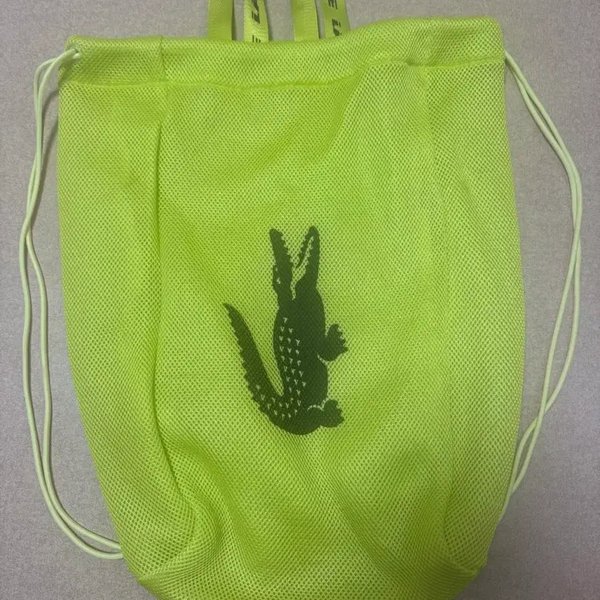 [BUNJANG] Lacoste Fluorescent Mesh Backpack / 라코스테 형광색 메쉬 백팩