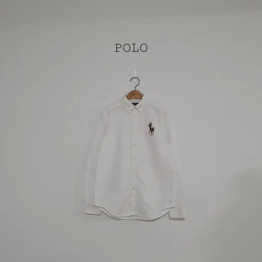 [BUNJANG] Polo Ralph Lauren Big Pony Embroidered Shirt White / No.26060601 폴로 랄프로렌 빅포니 자수 셔츠 화이트