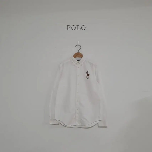 [BUNJANG] Polo Ralph Lauren Big Pony Embroidered Shirt White / No.26060601 폴로 랄프로렌 빅포니 자수 셔츠 화이트