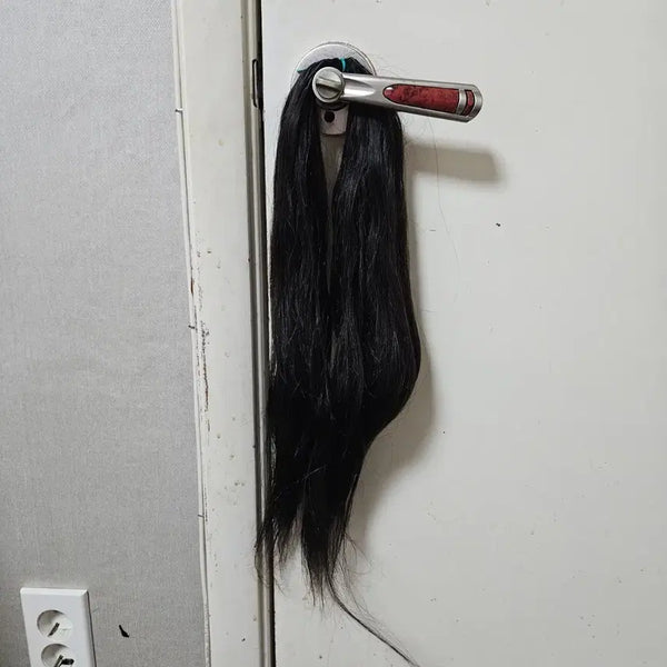 [BUNJANG] 19-inch Black Clip-in Hair Extensions / 검정색 붙임머리 19인치