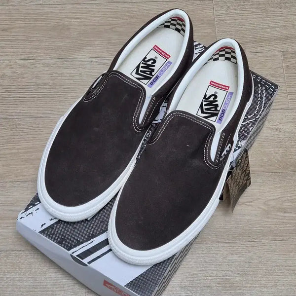 [BUNJANG] Vans Skate Slip-On Suede Brown US 10.5 Shoes / 새상품 반스 스케이트 슬립온 스웨이드 285