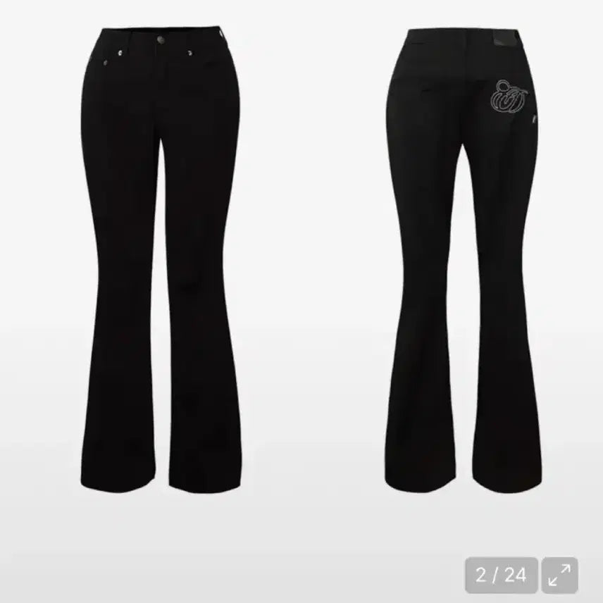 [BUNJANG] ODORE Cotton Bootcut Pants Black Size 1 / 오도어 코튼 부츠컷 팬츠
