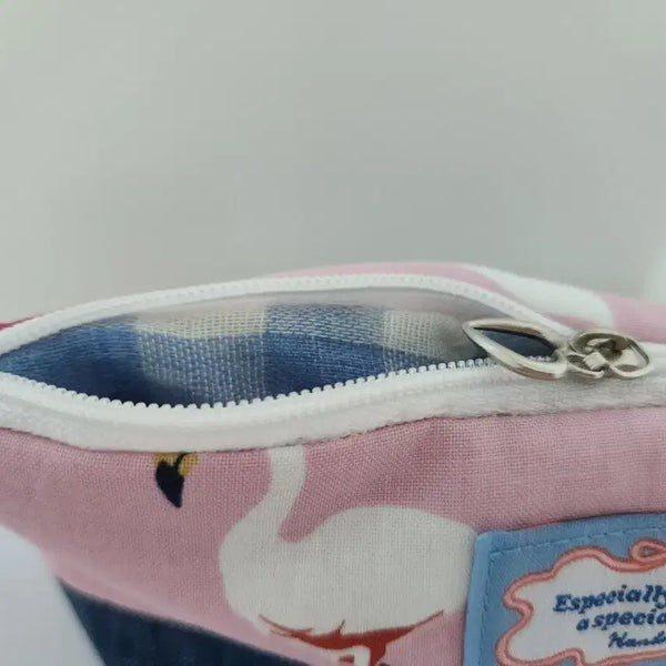 [BUNJANG] Handmade Flamingo Pattern Glasses Case Pouch / 플라밍고 핸드메이드 안경집 패턴 파우치