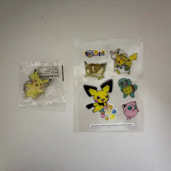 [BUNJANG] Pokemon Stickers & Pikachu Acrylic Keyring / 포켓몬스터 스티커 및 피카츄 아크릴 키링