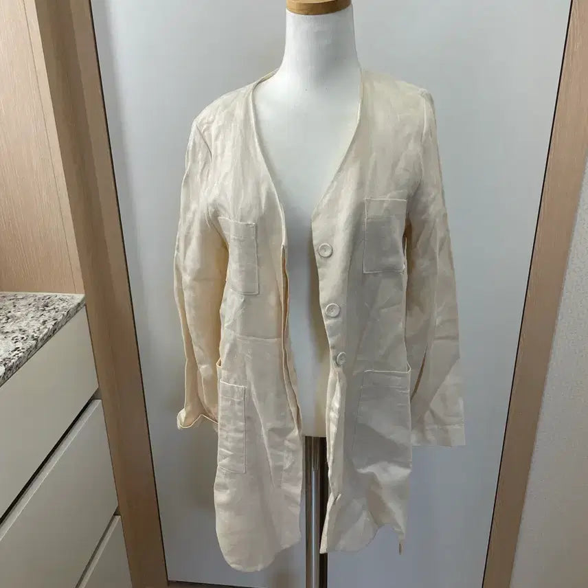 [BUNJANG] Linen Shirt Beige / 새상품  린넨 베이지색 셔츠