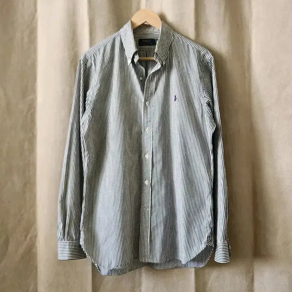 [BUNJANG] Polo Ralph Lauren Black Stripe Button-Down Shirt Size 15.5 / Polo 폴로 랄프로렌 검정 스트라이프 버튼다운 셔츠 15.5