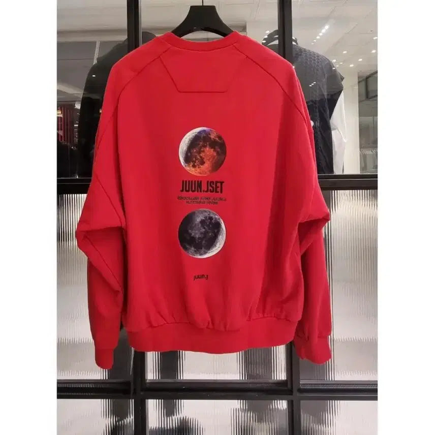 [BUNJANG] Juun.J 22FW Main Graphic Oversized Sweatshirt - Red / 준지 22FW 메인 그래픽 오버핏 스웻- 레드