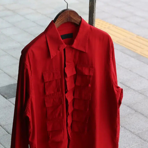 [BUNJANG] Pour Deux Multi Pocket Shirt Men's M / (착용컷) pour deux 멀티 포켓 셔츠 (남성용 95-98)