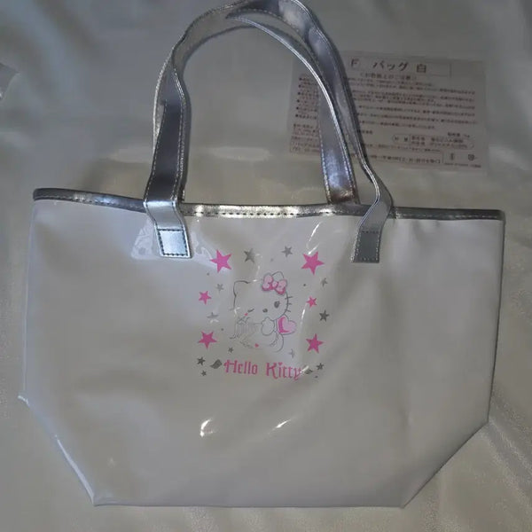 [BUNJANG] Sanrio Classic Kitty Angel Kitty Enamel Tote Bag White Silver / 고전키티 엔젤키티 천사키티 에나멜백 가방 토트백 화이트실버
