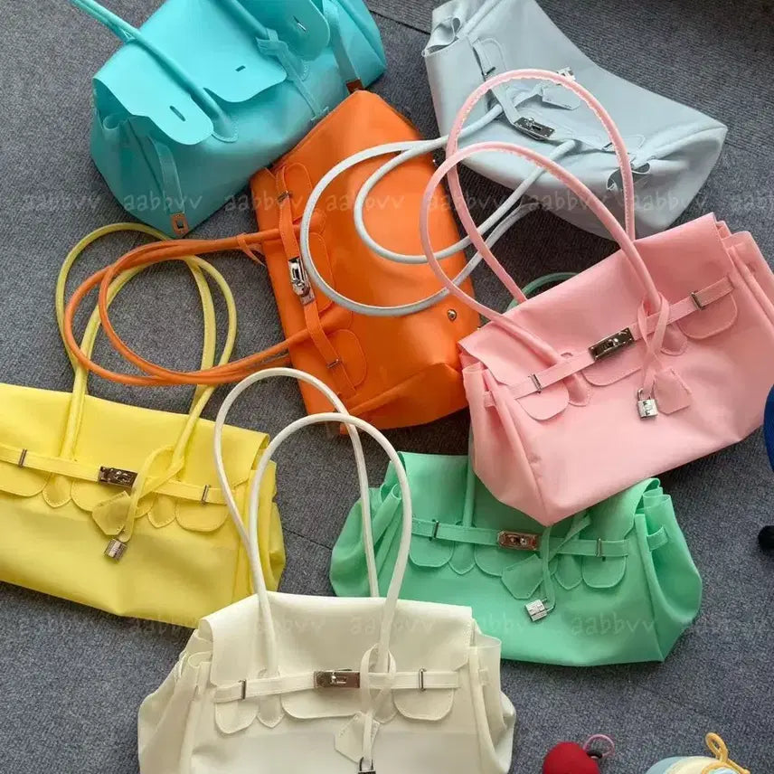 [BUNJANG] Kiki Jelly Bag Birkin Style with Lock and Keyring Holder / [자물쇠,키링걸이포함]키키 젤리백 젤리버킨백 젤리벌킨 젤리벌킨백