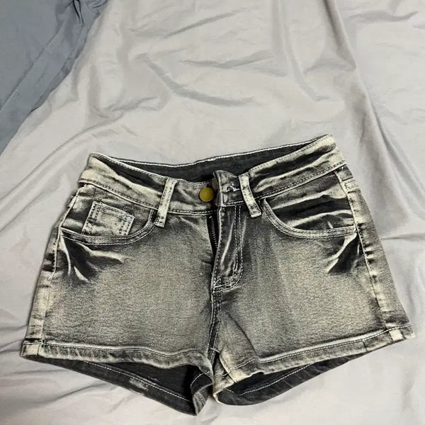 [BUNJANG] Washed Denim Hot Pants / 워싱 데님 핫팬츠
