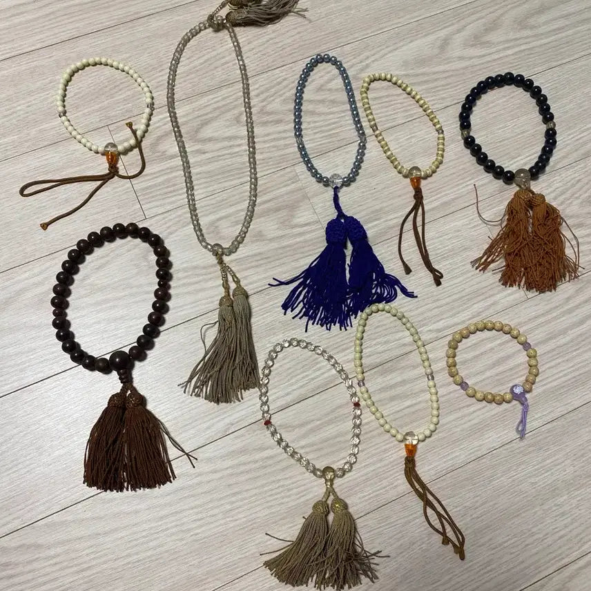 [BUNJANG] Vintage Prayer Beads (Zuzu) Set of 9 / 빈티지 염주 단주 9개 세트