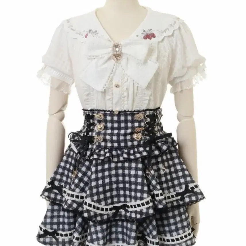 [BUNJANG] Lizlisa Gingham Check Skirt / 리즈리사 사다리 깅엄 체크 스커트