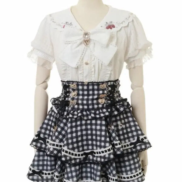 [BUNJANG] Lizlisa Gingham Check Skirt / 리즈리사 사다리 깅엄 체크 스커트